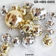 GR-HBS-0005 Cake topper disco ball Cake decoration gold silver disco ball (toy)