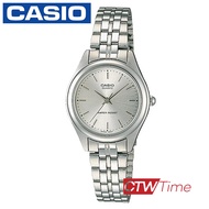 Casio Standard นาฬิกาข้อมือผู้หญิง สายสแตนเลส รุ่น LTP-1129A-7ARDF (หน้าปัดสีเงิน )