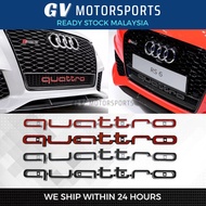 READY STOCK Audi Quattro Grill Logo Front Emblem Badge Car 3D ABS Front For Audi A4 A5 A6 S4 S5 RS5 