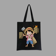 Tas Totebag Kanvas Tebal Anime One Piece Monkey D luffy Wibu By Shafiyyah.sarban