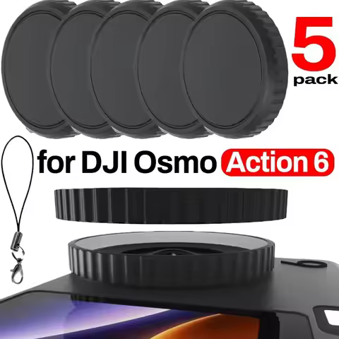 Camera Lens Protective Caps for DJI Osmo Action 3 4 5 Pro 6 Non Slip Silicone Dust-proof Cameras Cov