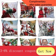 new year cushion 40 Style Merry Christmas Decorations for Home Elk Santa Snowman New Year 2023 Cushion Cover 45x45cm Orn