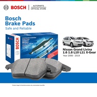 Bosch Front Brake Pads for Nissan Grand Livina 1.6 1.8 L10 L11 X-Gear (2006 - 2019) 0986AB1049 GDB77