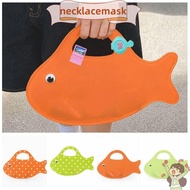 NECKLACEMASK Jelly Handbag, Fish Shape Candy Color Transparent Handbag, Creative PVC Material Beach 