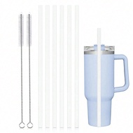 Replacement Straw Compatible With Stanley 14oz-40oz Tumbler,Reusable Long Straw With Straw Cleaning 