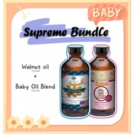 🍒OIL03🍒SUNNO Supreme Bundle Set-Baby Oil Blend+Walnut Oil Baby Food Baby Oil All Natural Porridge Ce