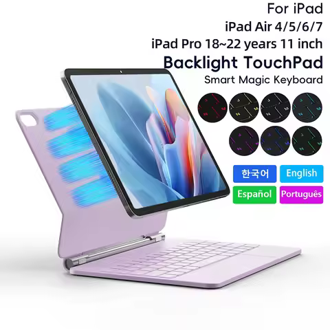 Magic Keyboard for iPad Air 4 Air 5 Air 6 Air 7 11 inch case for iPad Pro 11 inch 2018-2022 Generati
