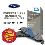 Original Bendix [DB1681MKT] Front Brake Pad Ford Ranger XLT /Ford Everest 2.5/3.0