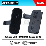 Rubber Cover for USB HDMI MIC Canon 750D