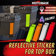 Motorcycle Top Box Safety Reflective Sticker (2 pcs) 3M Yellow Green Orange White Red ABS Alu Aluminium Alloy Florescent