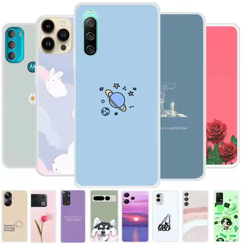 Soft TPU Clear Cover for Sony Xperia 10 V IV III II Cases Silicone Phone Coque for Xperia 10 Plus So