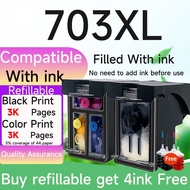 Compatible HP 703 ink HP 703XL black HP703XL ink Cartridge Compatible for HP K109a K209 510a F735 D7