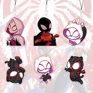 30mm Mini Acrylic Phone Straps Spider Man Cute Bag Charms Animation Lanyards  Decorative pendants Ph