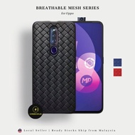 Oppo A31/F1/F1s/F5/F7/F9/F9 Pro/F11 Pro Realme 2 Pro Breathable Mesh Carbon Fiber Phone Case