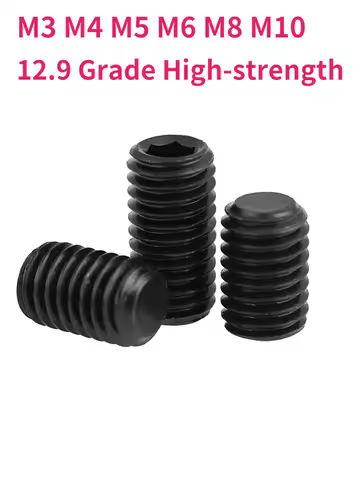 M3 M4 M5 M6 M8 M10 12.9 Grade High-strength Hex Hexagon Socket Flat Point Set Screw End Grub Headles