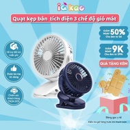 IQ Kao IK004 Desk Clip Fan, compact and convenient, 3 cool wind modes, 360 degree rotation, USB char