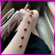 Four-leaf clover bracelet, stainless titanium four-leaf clover bracelet, looks amazing