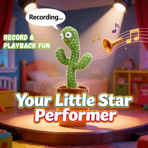 Kids Dancing Talking Cactus Toys Interactive Talking Sunny Cactus Electronic Plush Toys Home Decorat