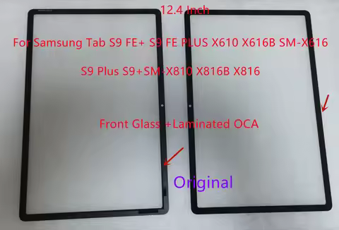 12.4" For Samsung Tab S9 FE+ S9 FE PLUS X610 X616B SM-X616 S9 Plus S9+SM-X810 X816B X816 Touch Scree