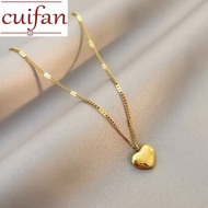 916 Saudi Gold womens necklace Love titanium steel clavicle thin chain Simple and versatile dating gift