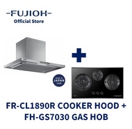 FUJIOH FR-CL1890R Made-in-Japan OIL SMASHER Cooker Hood (Recycling) + FH-GS7030 Gas Hob with 3 Burners