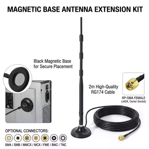 Superbat 9dbi 2.4GHz Omni Directional Vertical WiFi Antenna with RP-SMA Connector for Wireless LAN C