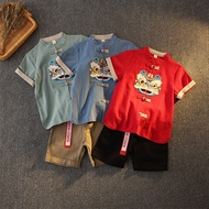 【In Stock】Dance lion head boy Hanfu kids boys Lion Dance head traditional CNY Chinese costume 2PCs c