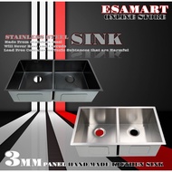 NANO Double Sink Bowl 304 Stainless Steel Kitchen Double Bowl Basin Sink Hand Made Sink