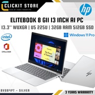 HP EliteBook 8 G1i 13inch AI PC - 13.3'' WUXGA Intel Ultra 5 225U 32GB DDR5 512GB SSD W11PRO BV8B4PT