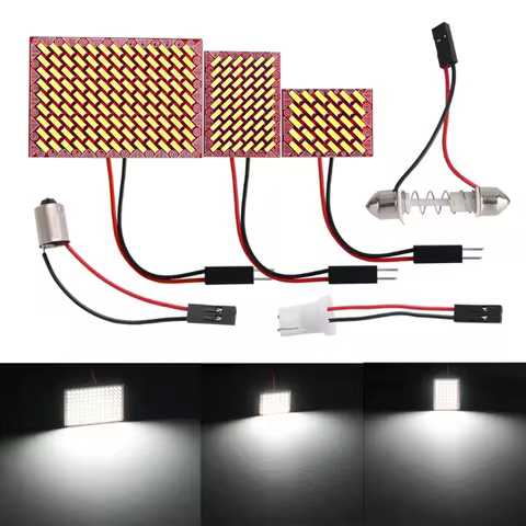 1 PCS C5W Car LED Bulb C10W T10 BA9S Car LED Vehicle Panel Lamps Auto Interior 30/54/117SMD 4014 LED