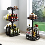 Spice Rack Countertop Oil Salt Sauce Vinegar Rotating Spice Rack Storage Shelf Kitchen Organizer Spi