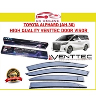 TOYOTA ALPHARD (AH-30) 2015 2016 2017 2018 2019 High Quality Venttec Door Visor Window Vent Air Pres