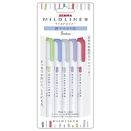 Zebra Highlighter: Mile Liner  Subtle Mild Colors  NC 5-Pack  WKT7-5C-NC-N【Direct from japan】