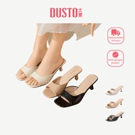 DUSTO High Heel Sandals Women Thick Heel Slippers Simple Design DW25X0048A