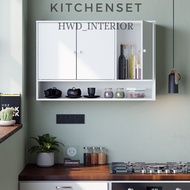 Kitchen Set Atas 3 Pintu Kitchen Set Minimalis rak Dapur serbaguna tempel dinding Gantung multifungs