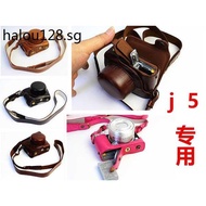 Hot Sale. Suitable for Nikon 1 j5 Camera Bag Leather Case j5 (10-30 Lens) Camera Bag Base Hole Replaceable Battery