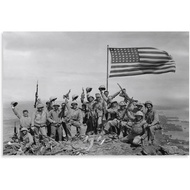 Battle of Iwo Jima，american Flag On Iwo Jima，world War Ii Inspirational Memorial Art Posters Canvas 