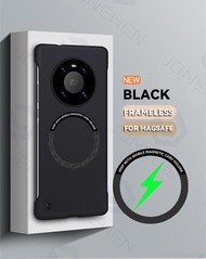 Từ không khung Ốp mờ cho Huawei Mate 20 30 40 P30 P40 P40 P50 P60 Pro Pura 70 chống sốc mỏng cứng bì