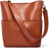 BOSTANTEN-Ladies Designer Leather Handbag, Portable, Shoulder Bag, with Cube Shape Handle.