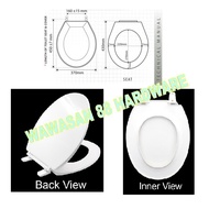 White Toilet Bowl Seat Cover With Screw Multi Colour / Penutup Mangkuk Tandas Tempat Duduk Tandas Toilet Cover