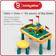 Meja Block Children playing table 3+ Big Building Block Multi-Function Learning Small Table Desk Cha