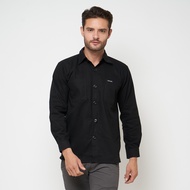 Emoline Outer Shirt Black - Kemeja Lengan Panjang Outer Pria Hitam