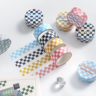 Chessboard Checker Series and Paper Tape Fresh Checker DIY Paper Creative Sticker Hand Book Material Sticker