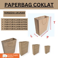 Plain Brown Paper Bag Size 14x20 - 15x25 - 20x25 - 25x35 - 30x40, Batik Paper Bag Book Paper Bag, Fo