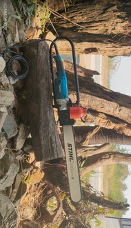 Makita® 5” รุ่น GA5010 หินเจียรใส่โครงเป็นเลื่อยไฟฟ้า โครงหนา บาร์แท้ STIHL® โซ่ และ บาร์ ยาว 22”