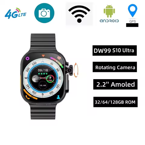 Original DW99 Smart Watch 4G/5G LTE Android 10.0 System 8MP HD Camera WIFI GPS NFC S10 Ultra 3 Smart