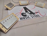 PROMO- DISKON! PICKUP GNB/KOREA/KALENG GIBSON STAINLESS SILVER FRAME KUNING