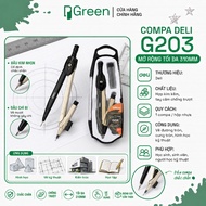 Compa Deli G203 / EG20302 – Geometric Drawing Pencil Compa, Solid Metal, Carrying Case Included | PG
