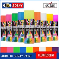 Bosny Fluorescent Spray Paint 9 Colors - 1001 Red / 1002 Pink / 1003 Green / 1004 Blue / 1005 Yellow