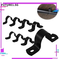 FUTURE1 Iron Pipe Shelf Bracket, Black 1inch（32mm） Two Hole Pipe Strap, Portable Carbon Steel Industrial Pipe Shelf for Pipe fixing Worker